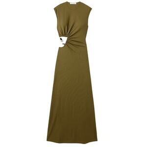 Christopher Esber Embellished Green Cutout Maxi Dress Size AU 6 / US 2